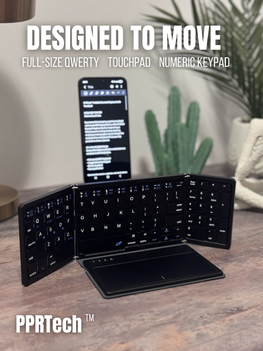 Introducing the PPRTech™ Foldable Bluetooth Keyboard — Work Without Limits