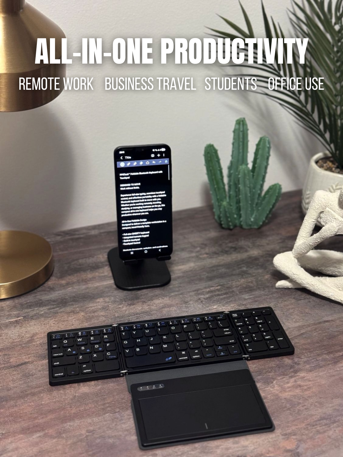 PPRTech™ Foldable Bluetooth Keyboard with Touchpad & Numeric Keypad