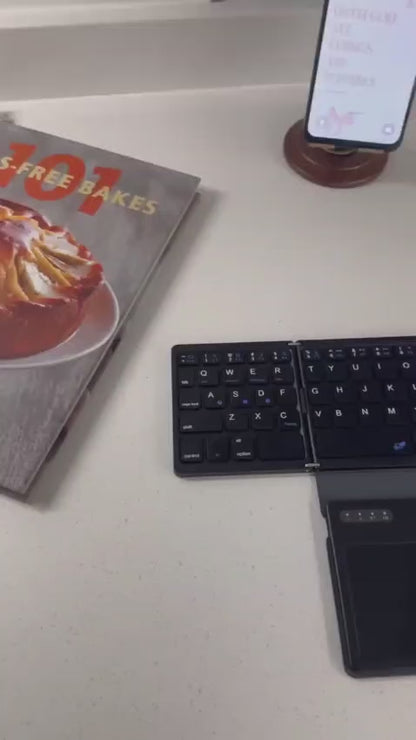 PPRTech™ Foldable Bluetooth Keyboard with Touchpad & Numeric Keypad